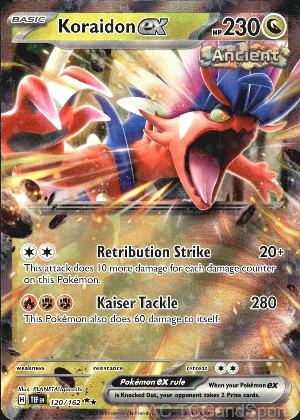 Koraidon ex 120/162 Holo Temporal Forces Pokemon TCG NM