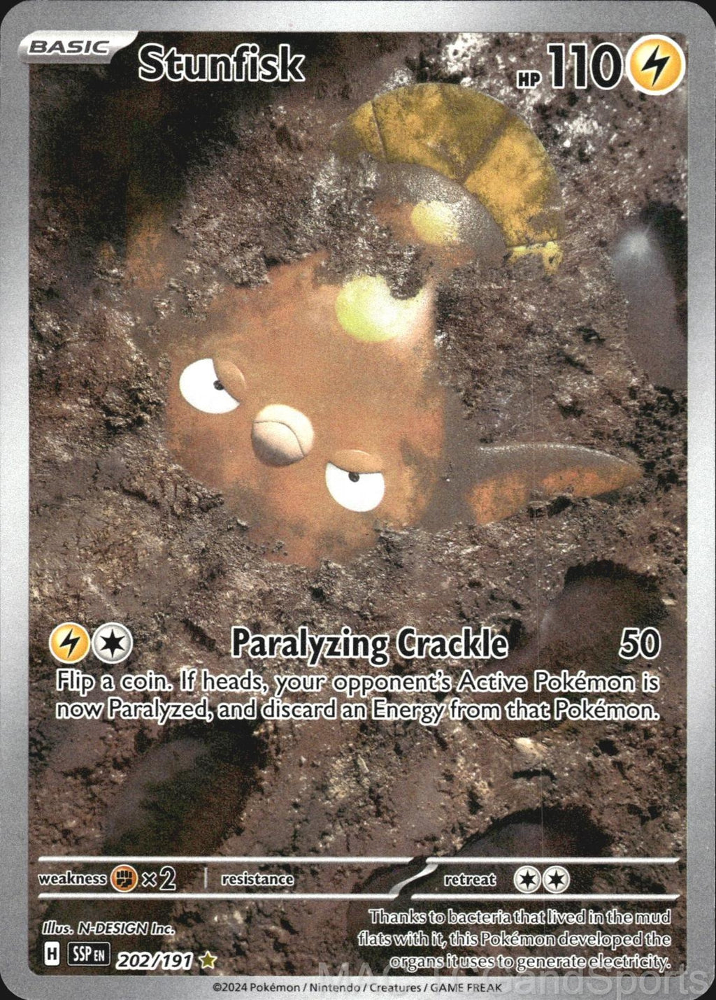 Stunfisk 202/191 Holo Surging Sparks Pokemon TCG NM
