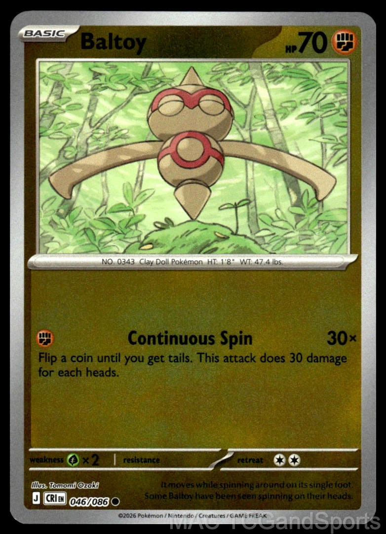 Baltoy 046/086 Reverse Holo