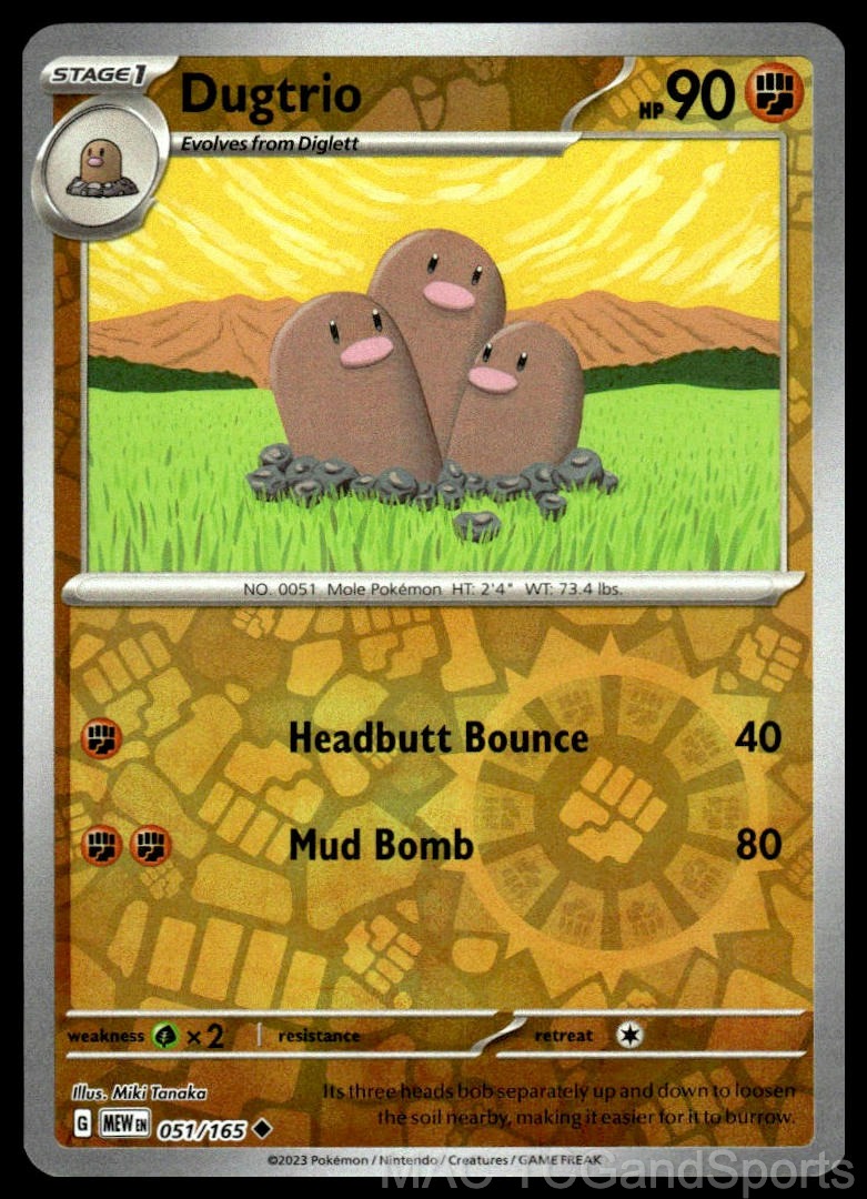 Dugtrio 051/165 Reverse Holo