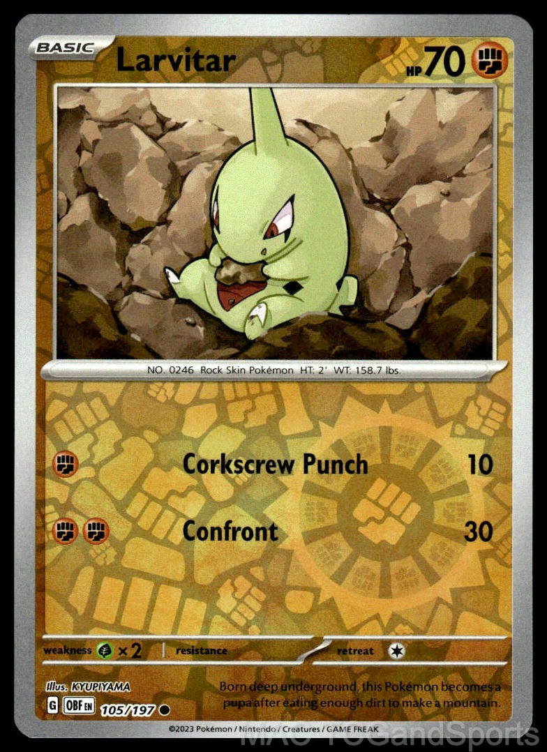 Larvitar 105/197 Reverse Holo
