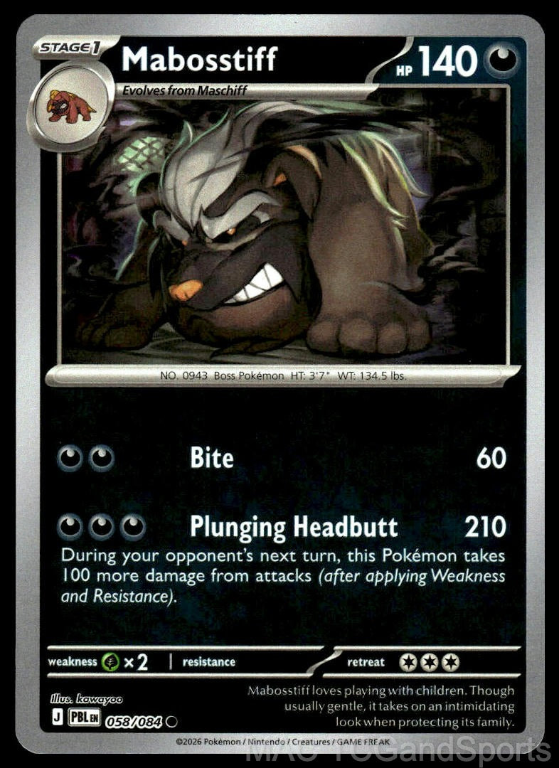 Mabosstiff 058/084 Reverse Holo