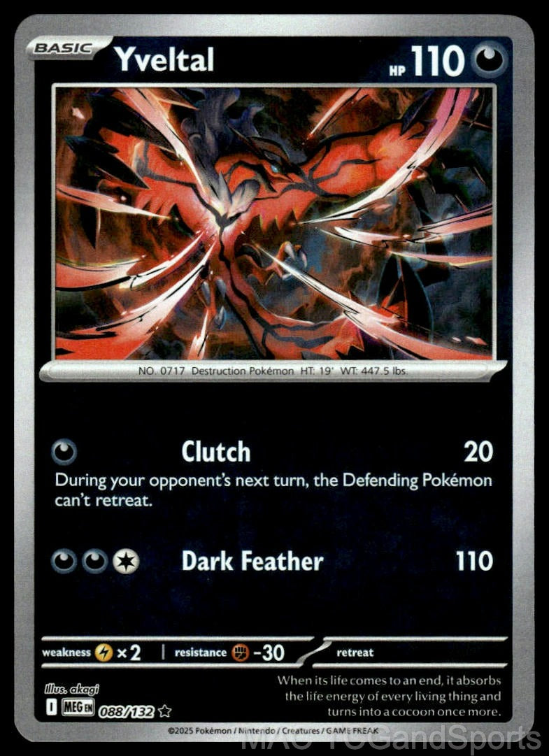Yveltal 088/132 Reverse Holo