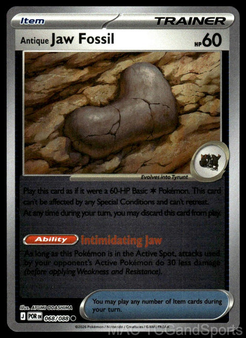 Antique Jaw Fossil 068/088 Reverse Holo