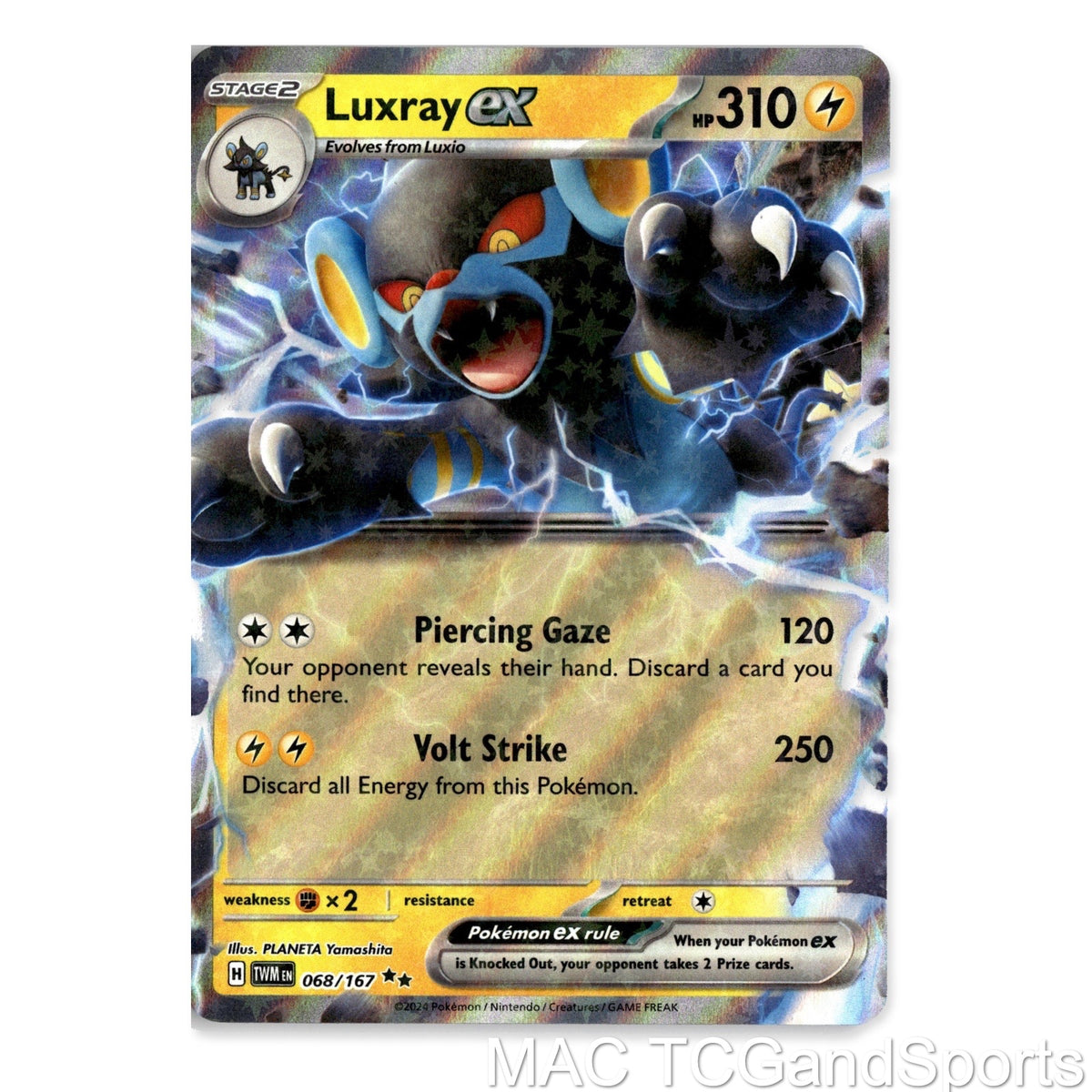 Luxray ex 068/167 Holo Twilight Masquerade Pokemon TCG NM