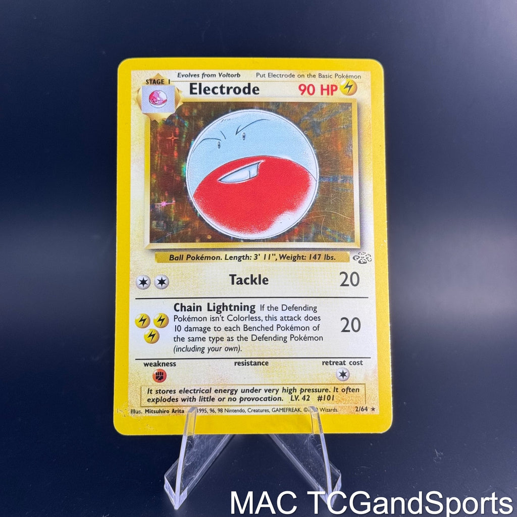 Electrode 2/64 Unlimited Holo Jungle Pokemon TCG LP