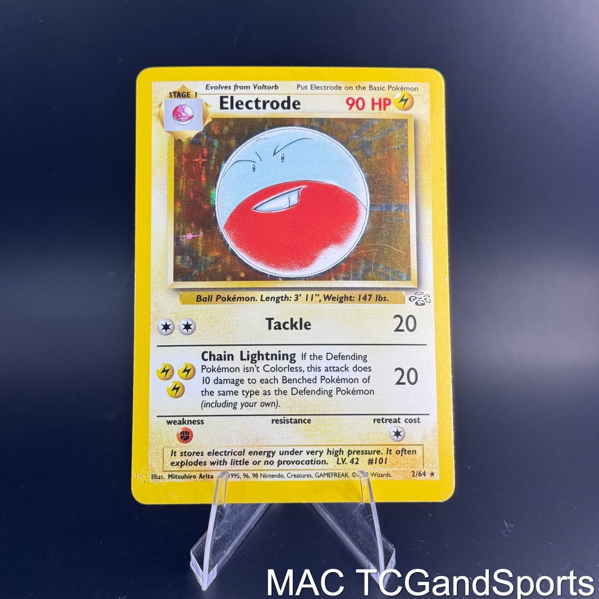 Electrode 2/64 Unlimited Holo Jungle Pokemon TCG LP