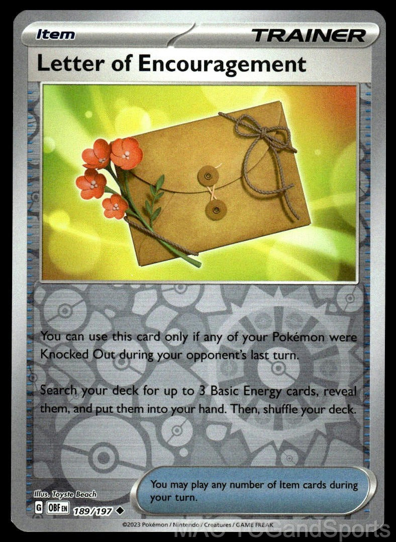 Letter of Encouragement 189/197 Reverse Holo