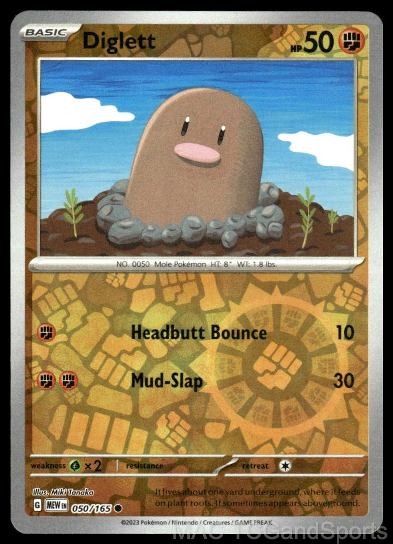 Diglett 050/165 Reverse Holo