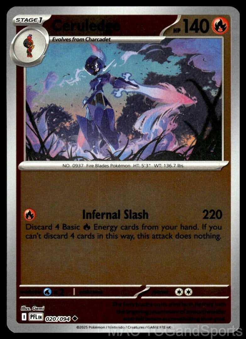Ceruledge 020/094 Reverse Holo
