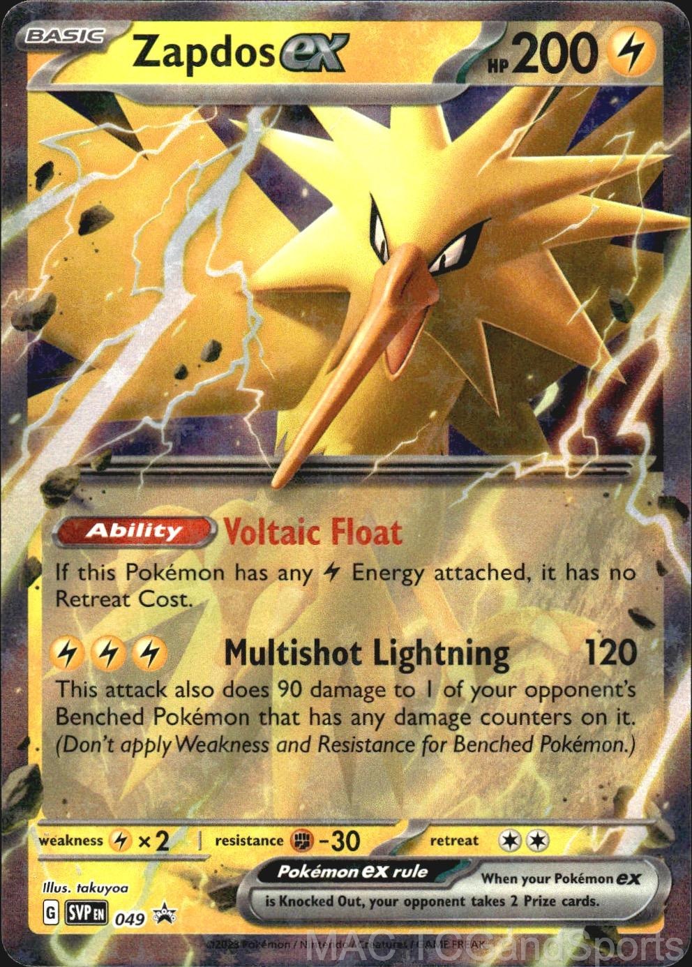 Zapdos ex 049 Holo Scarlet & Violet Promo Pokemon TCG NM
