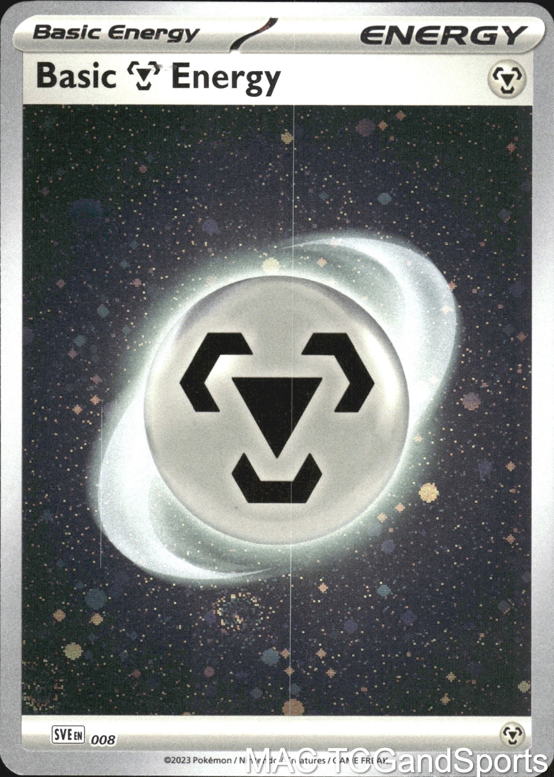 Basic Metal Energy (Cosmos Holo) 008 SVE: Scarlet & Violet Energies Pokemon TCG