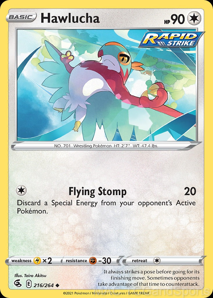 Hawlucha 216/264 Reverse Holo