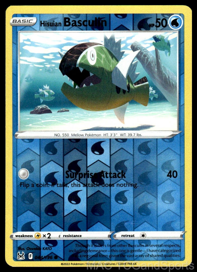 Hisuian Basculin 044/196 Reverse Holo