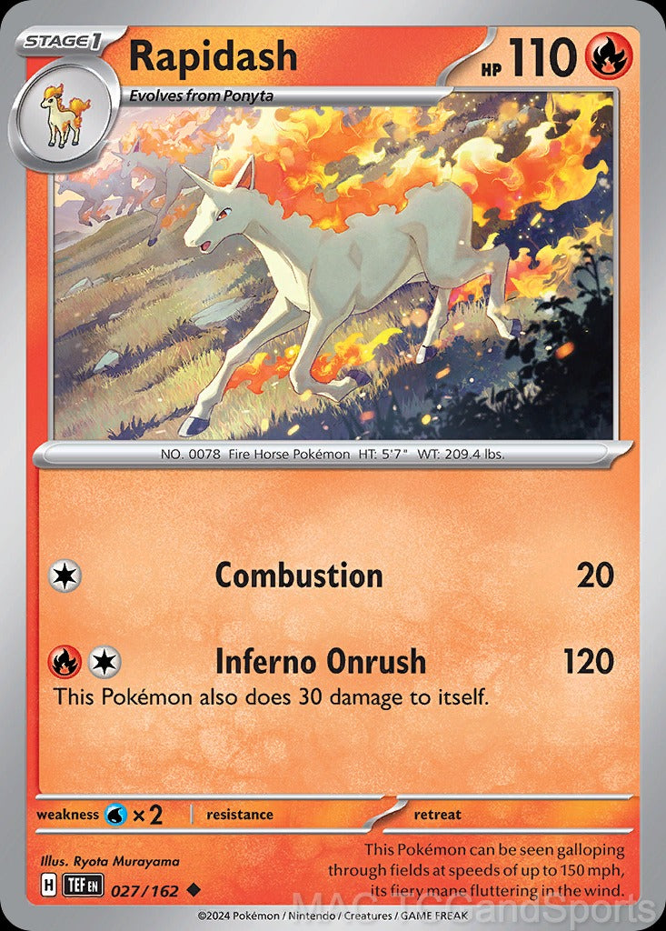 Rapidash 027/162 Reverse Holo