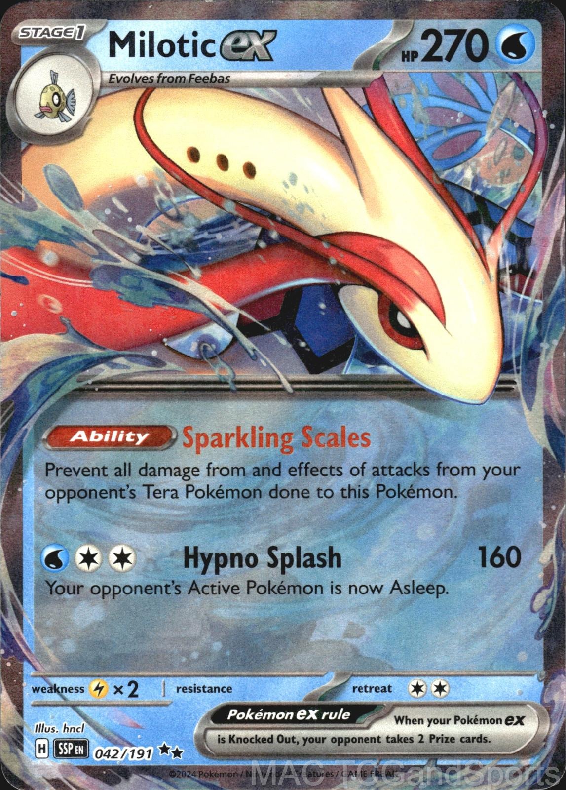 Milotic ex 042/191 Holo Surging Sparks Pokemon TCG NM