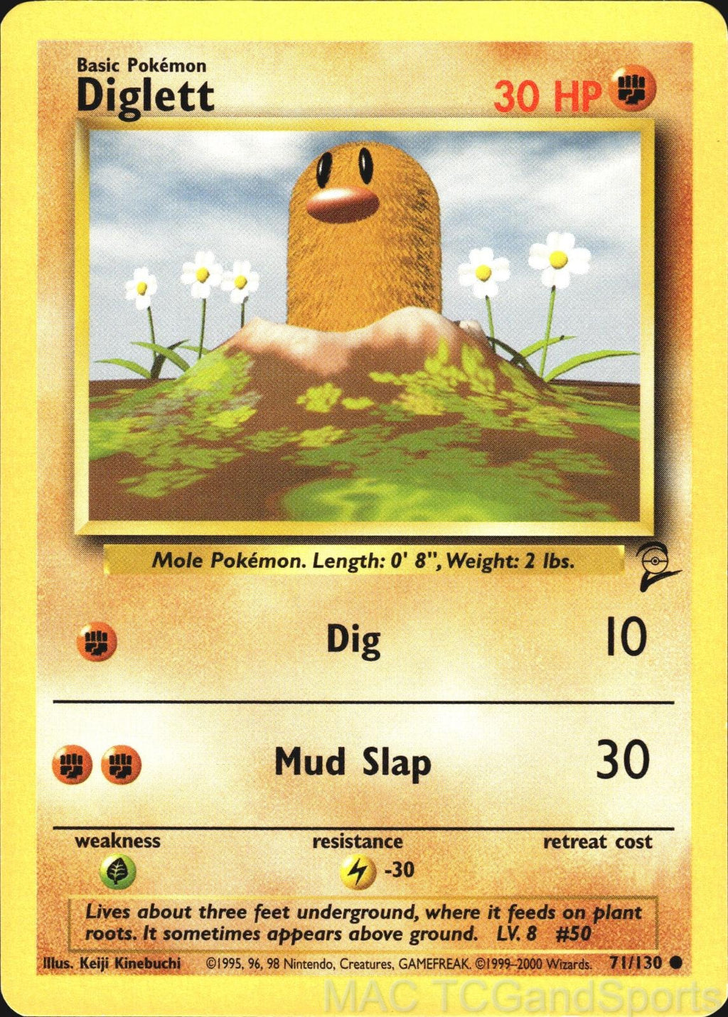 Diglett 71/130 Base Set 2 Pokemon TCG LP