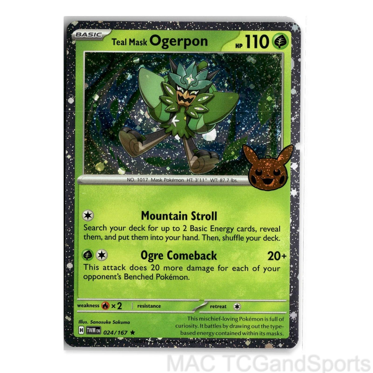Teal Mask Ogerpon (Cosmos Holo) 024/167 Trick or Trade BOOster 2024 Pokemon TCG