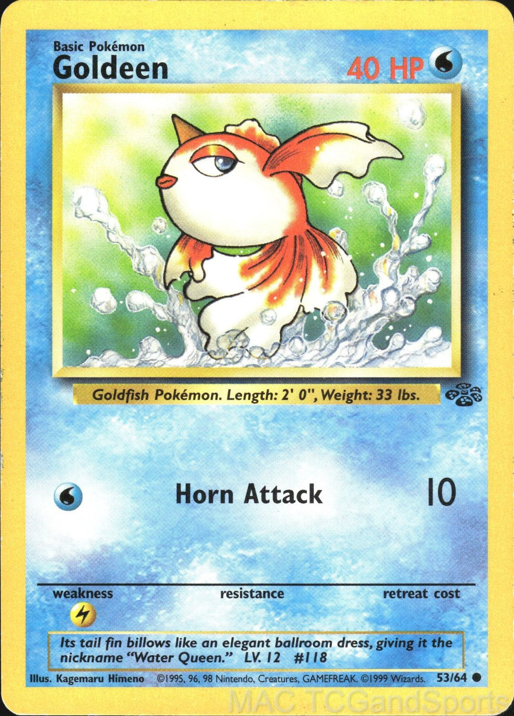 Goldeen 53/64 Unlimited Jungle Pokemon TCG LP