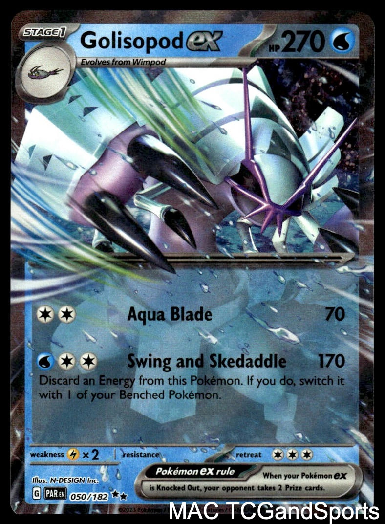 Golisopod ex 050/182 Holo Paradox Rift Pokemon TCG NM