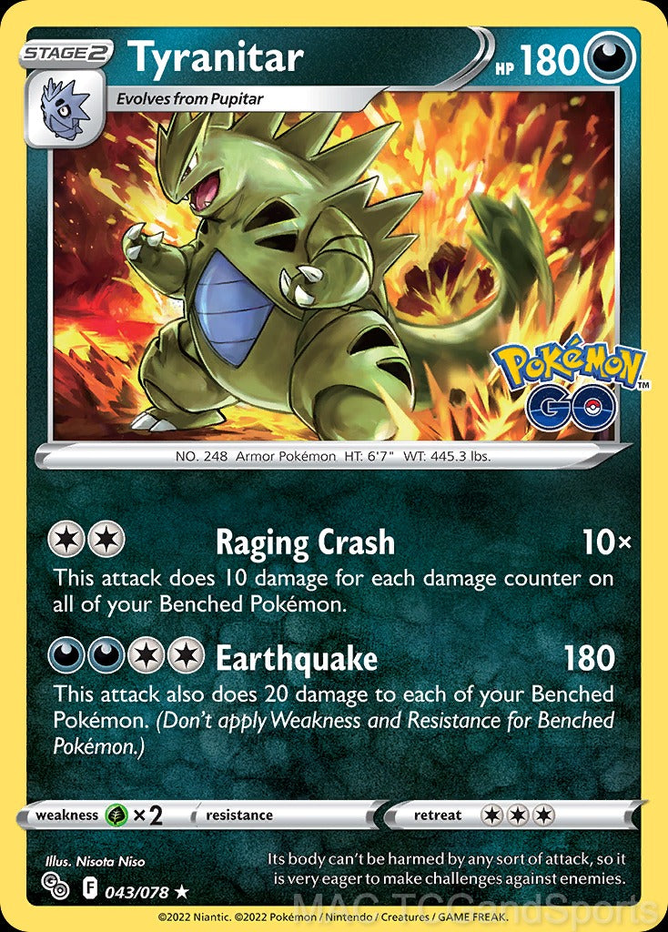 Tyranitar 043/078 Reverse Holo