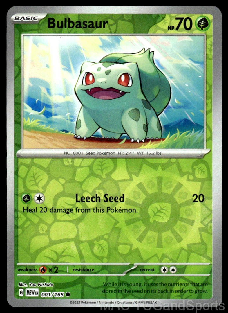Bulbasaur 001/165 Reverse Holo