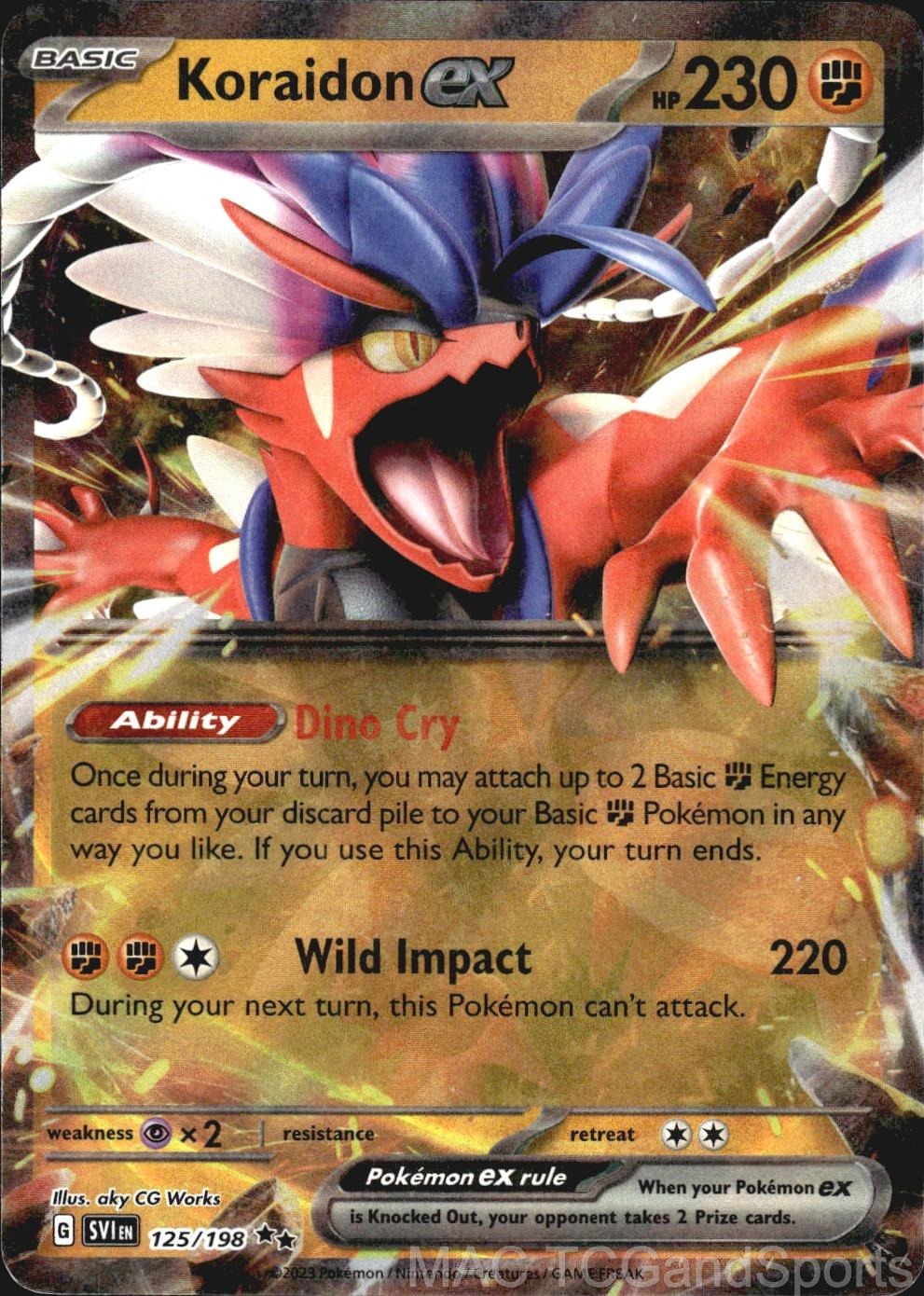 Koraidon ex 125/198 Holo Scarlet & Violet Pokemon TCG NM