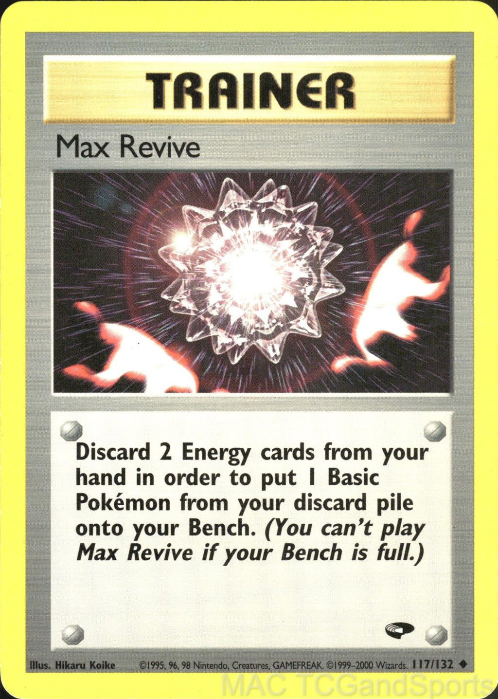 Max Revive 117/132 Unlimited Gym Challenge Pokemon TCG LP