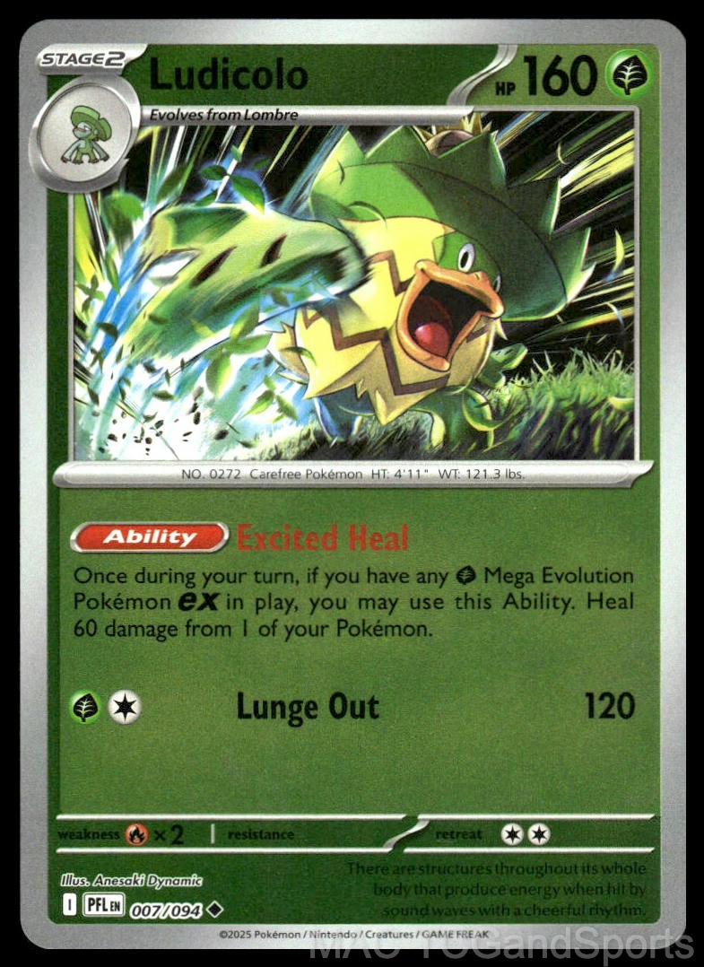 Ludicolo 007/094 Reverse Holo