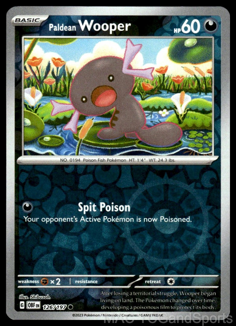 Paldean Wooper 126/197 Reverse Holo