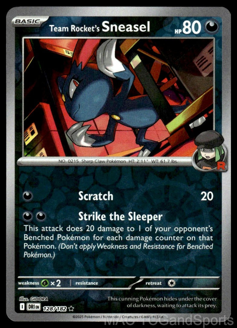 Team Rocket's Sneasel 128/182 Reverse Holo