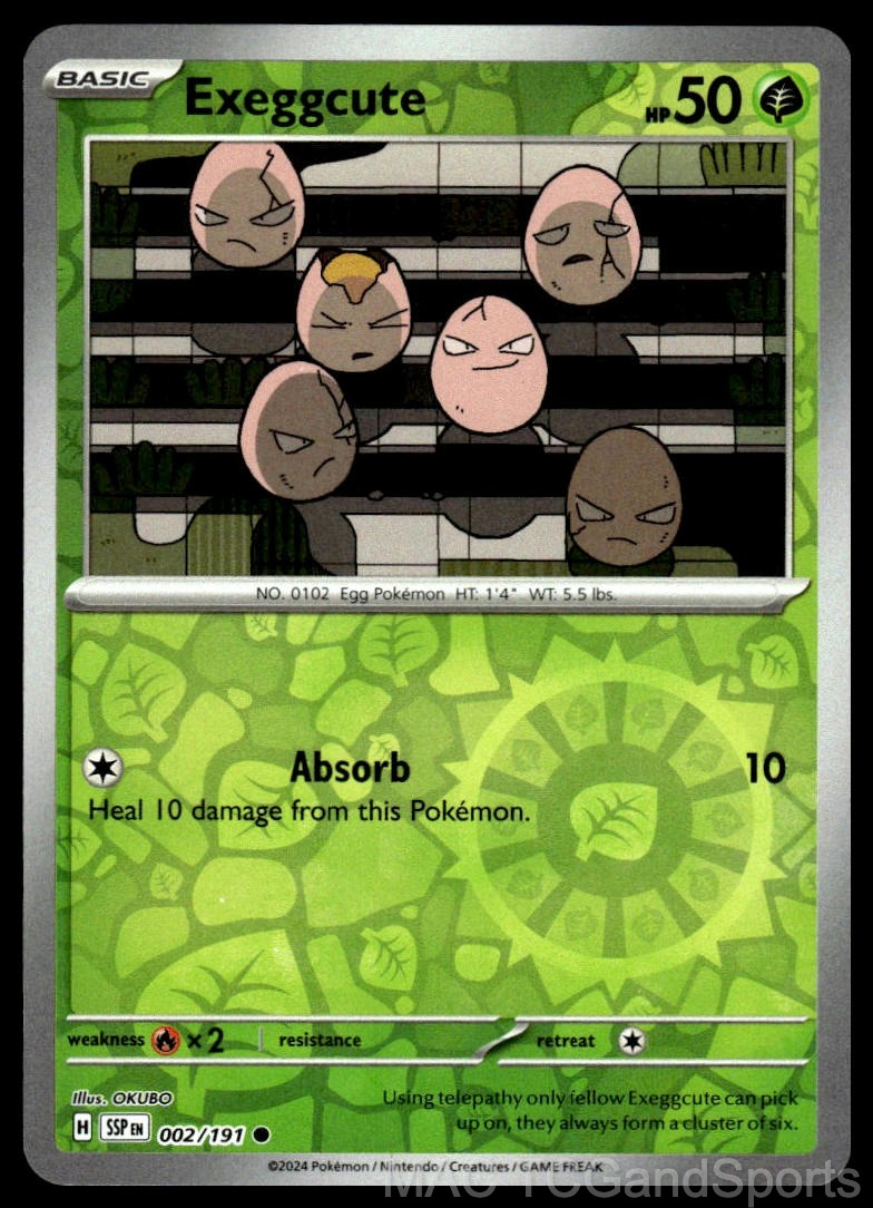 Exeggcute 002/191 Reverse Holo