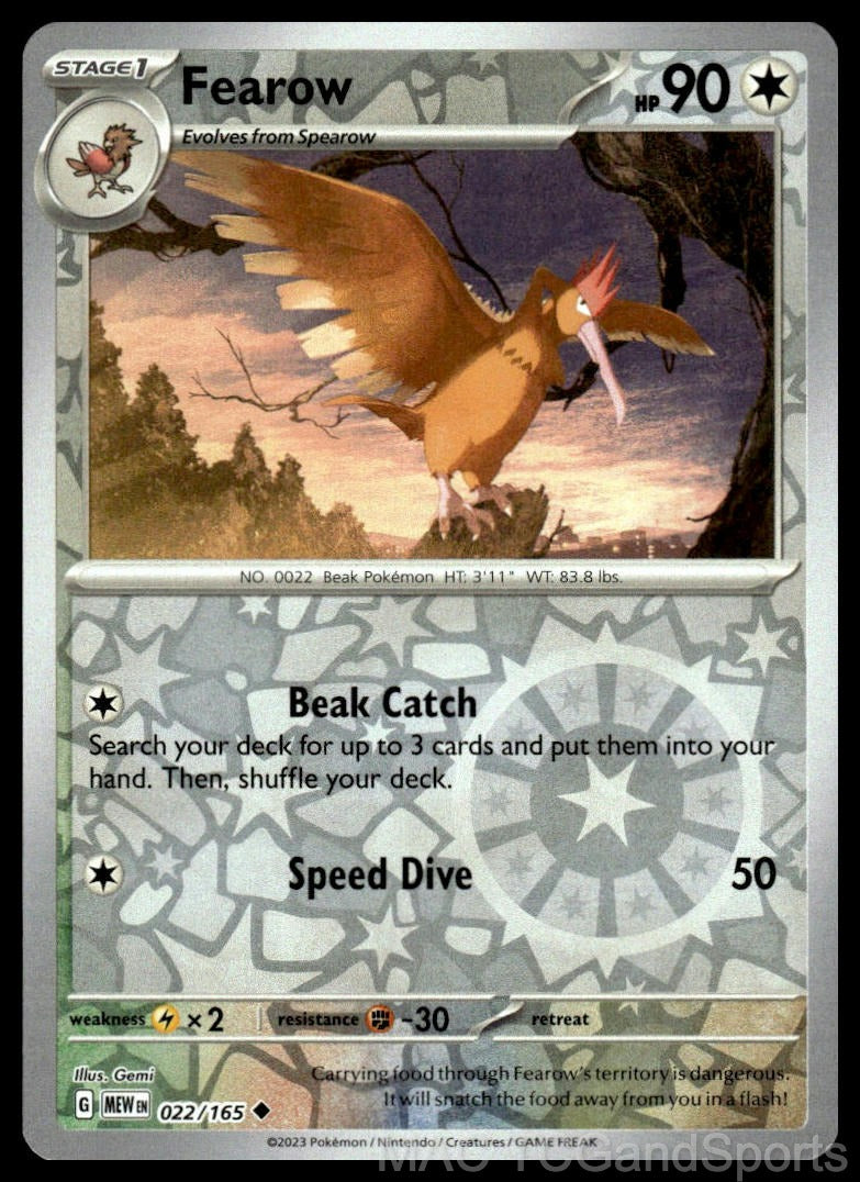 Fearow 022/165 Reverse Holo