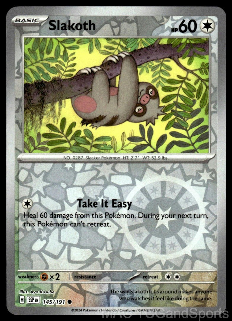 Slakoth 145/191 Reverse Holo