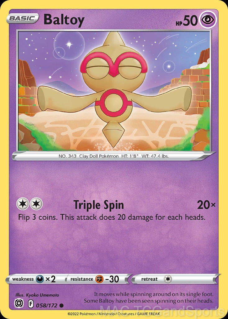 Baltoy 058/172 Reverse Holo