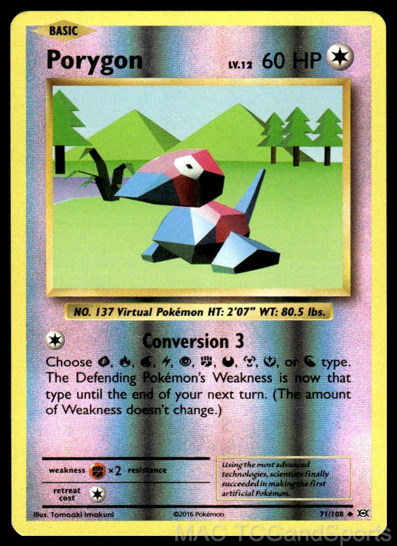 Porygon 71/108 Reverse Holo