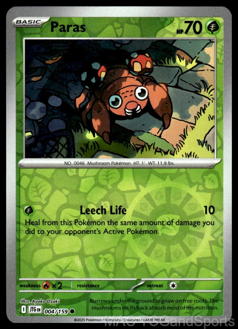 Paras 004/159 Reverse Holo