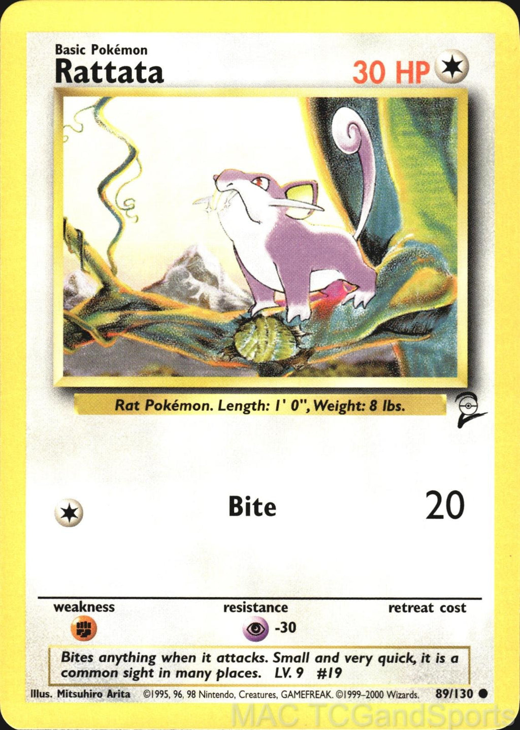 Rattata 89/130 Base Set 2 Pokemon TCG LP