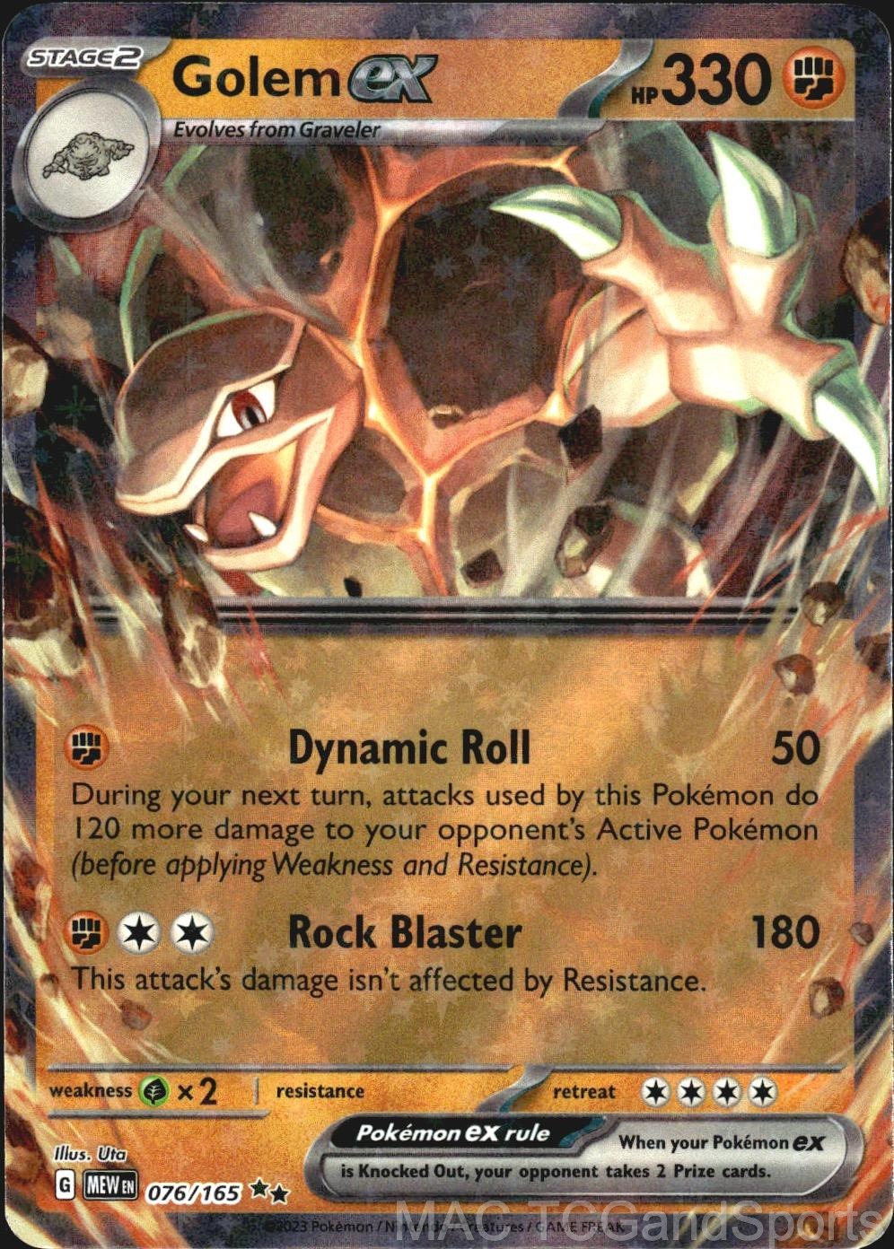 Golem ex 076/165 Holo 151 Pokemon TCG NM
