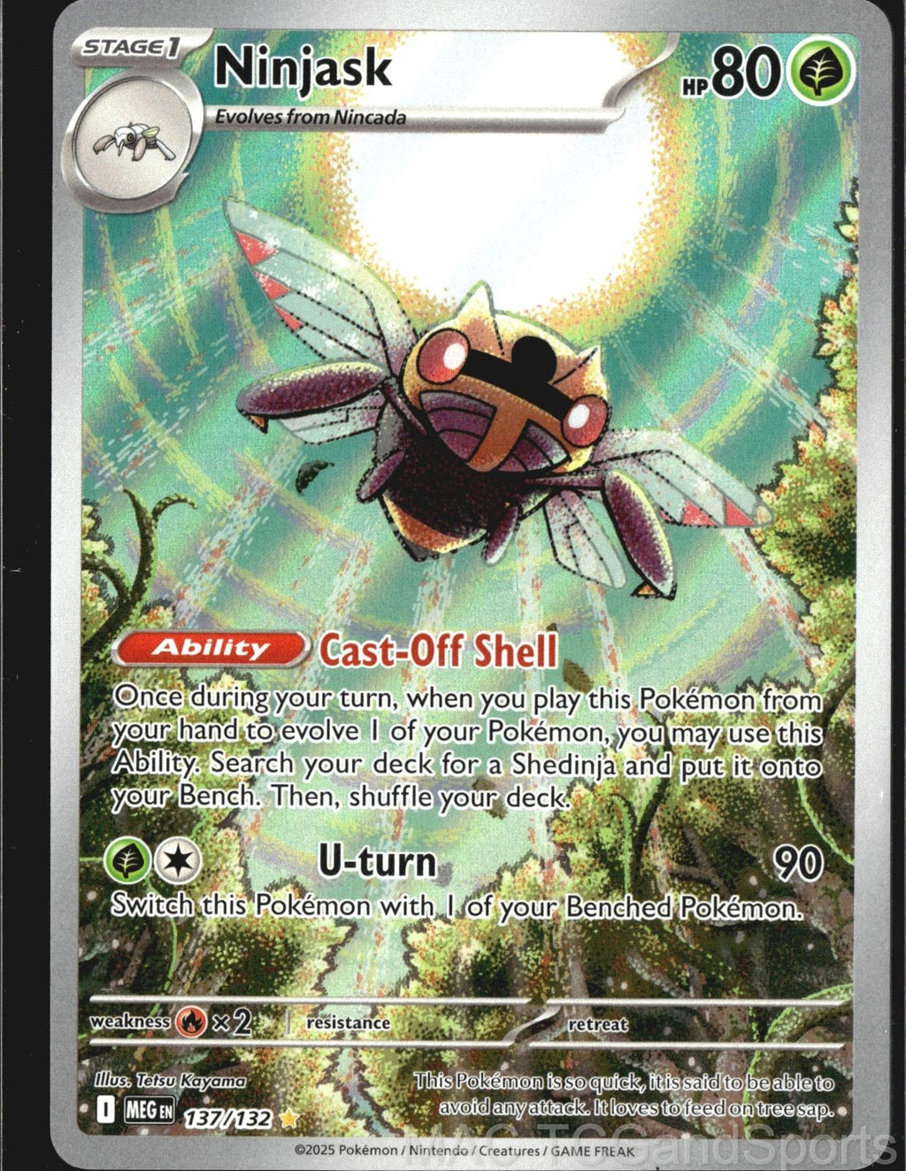 Ninjask 137/132 Holo Mega Evolution Pokemon TCG NM