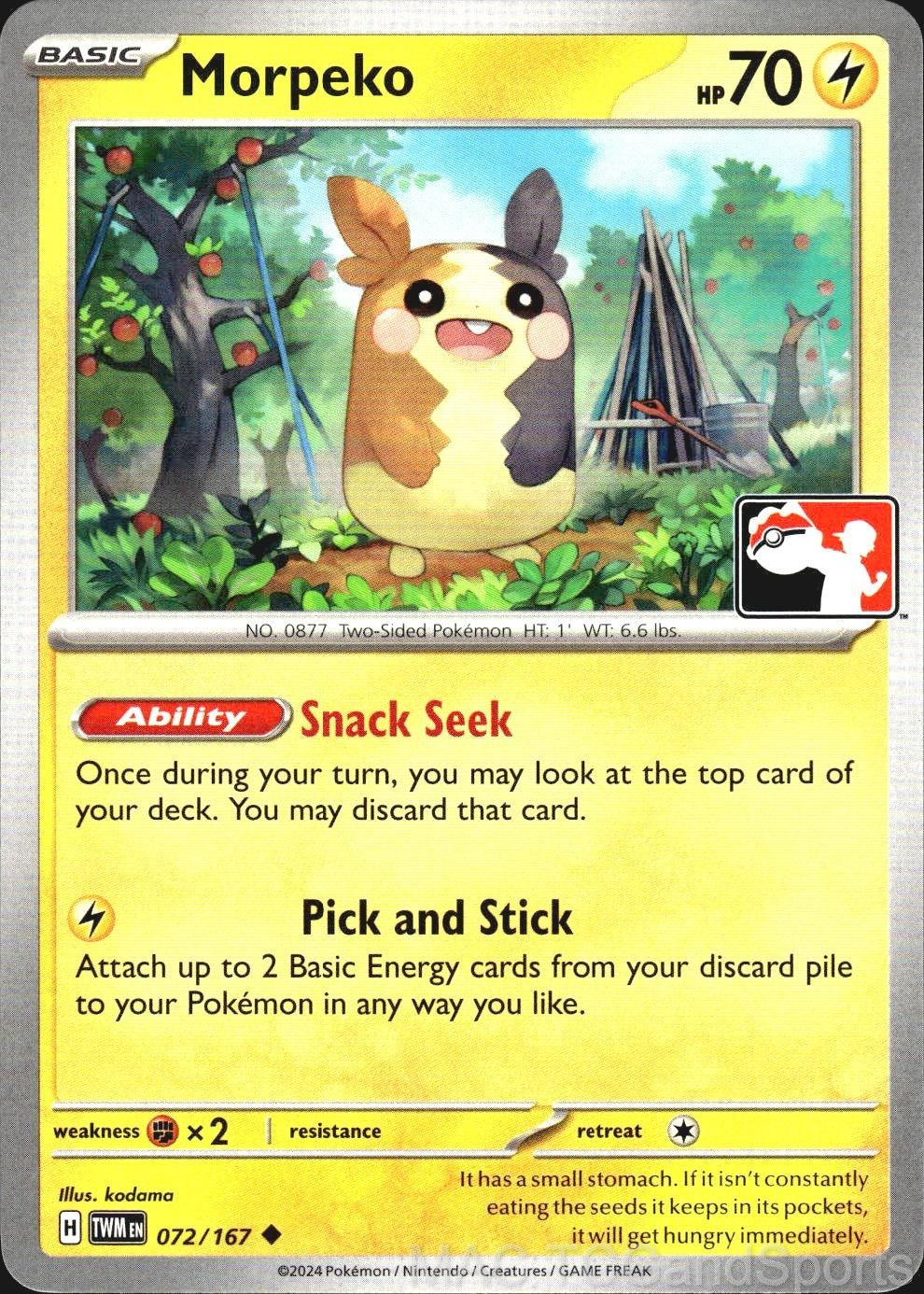 Morpeko - 072-167 072/167 Prize Pack Series Cards Pokemon TCG NM