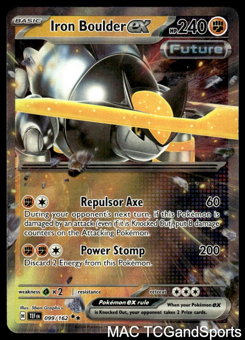 Iron Boulder ex 099/162 Holo Temporal Forces Pokemon TCG NM