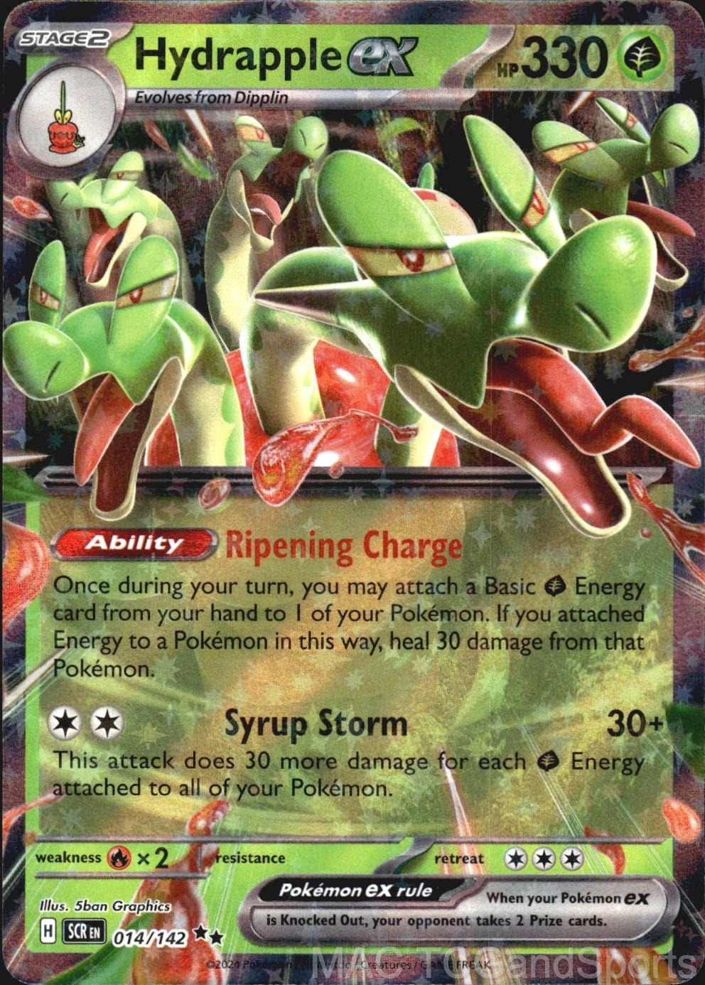 Hydrapple ex 014/142 Holo Stellar Crown Pokemon TCG NM