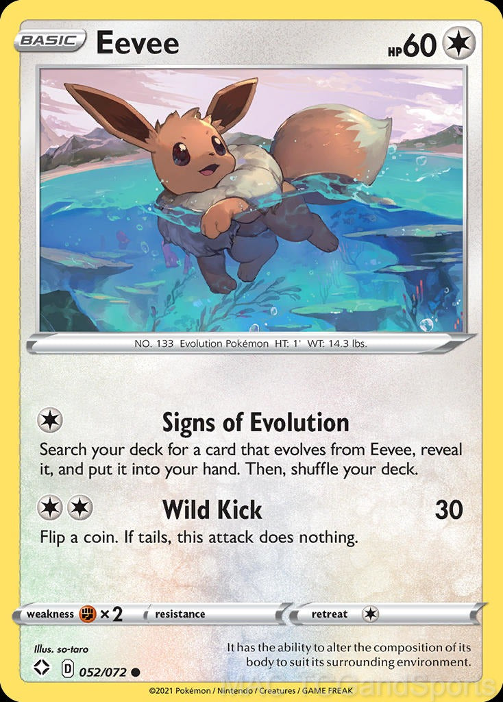 Eevee 052/072 Reverse Holo