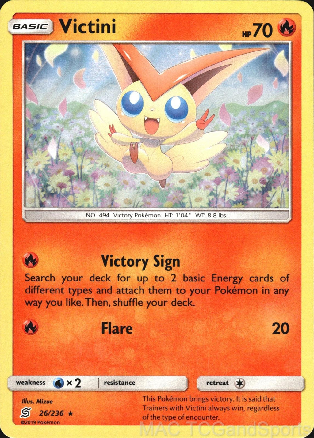 Victini 26/236 Holo Unified Minds Pokemon TCG NM
