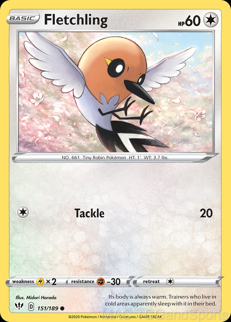 Fletchling 151/189 Reverse Holo