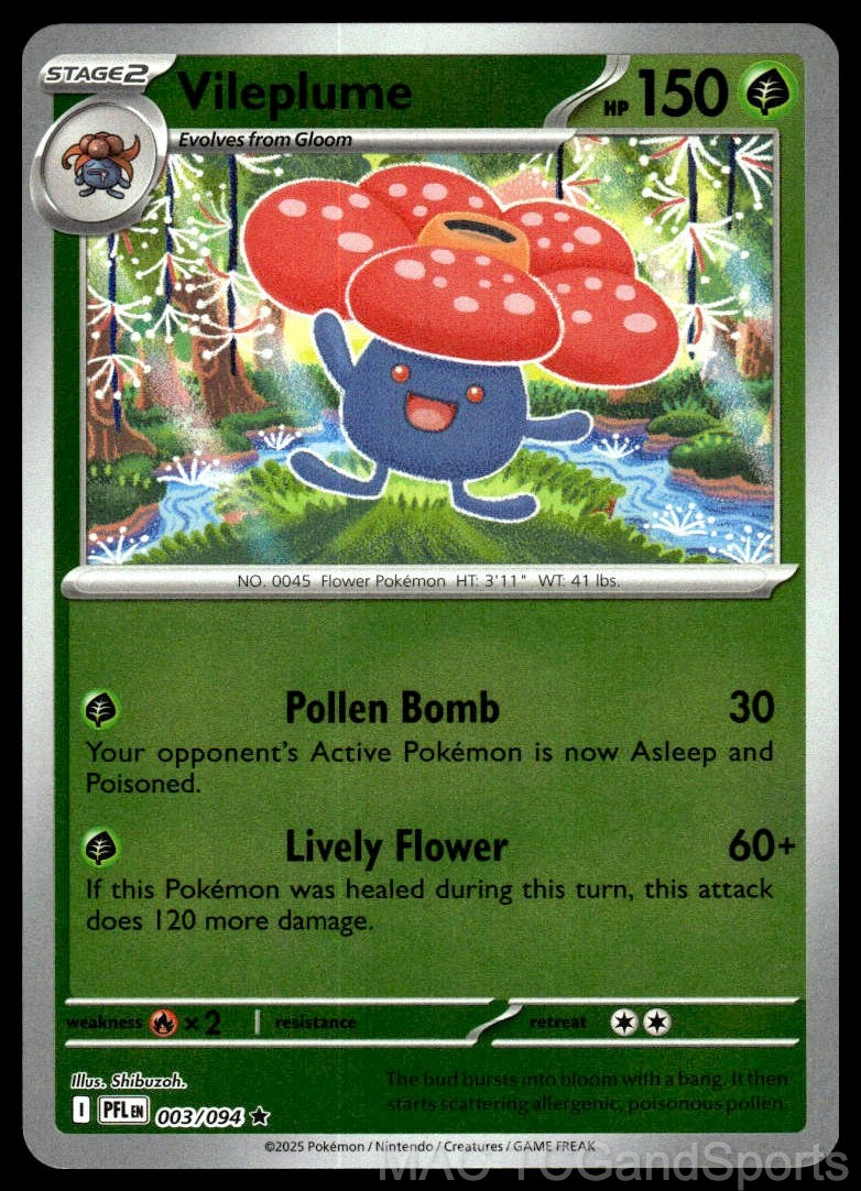 Vileplume 003/094 Reverse Holo
