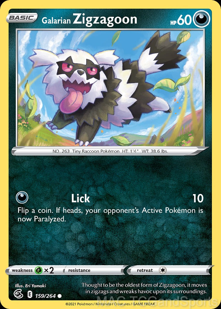 Galarian Zigzagoon 159/264 Reverse Holo
