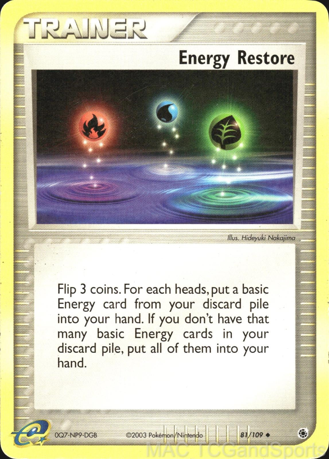 Energy Restore 81/109 Ruby & Sapphire Pokemon TCG LP
