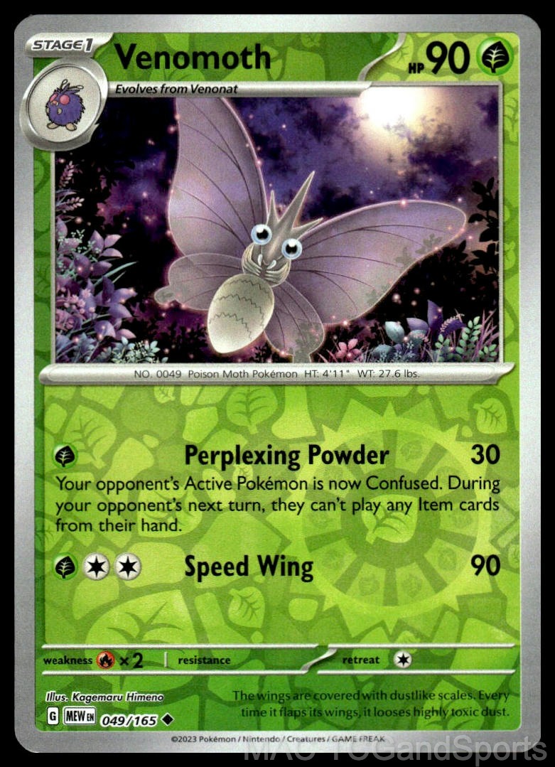Venomoth 049/165 Reverse Holo
